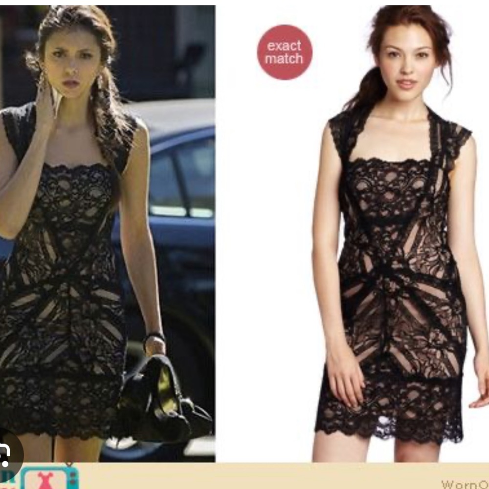 Nicole Miller Black Lace mini dress